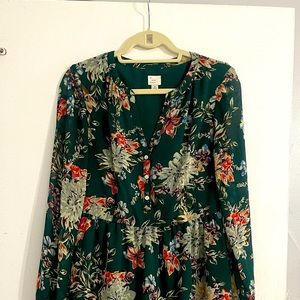 Long sleeve floral dress